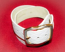THE CONRAD WHITE GENUINE EMBOSSED SADDLE LEATHER BELT SIZE 28/70cm..