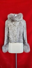 Valentino Light Gray Persian Lamb Fox Fur Short Jacket Size 42 Retail 15k