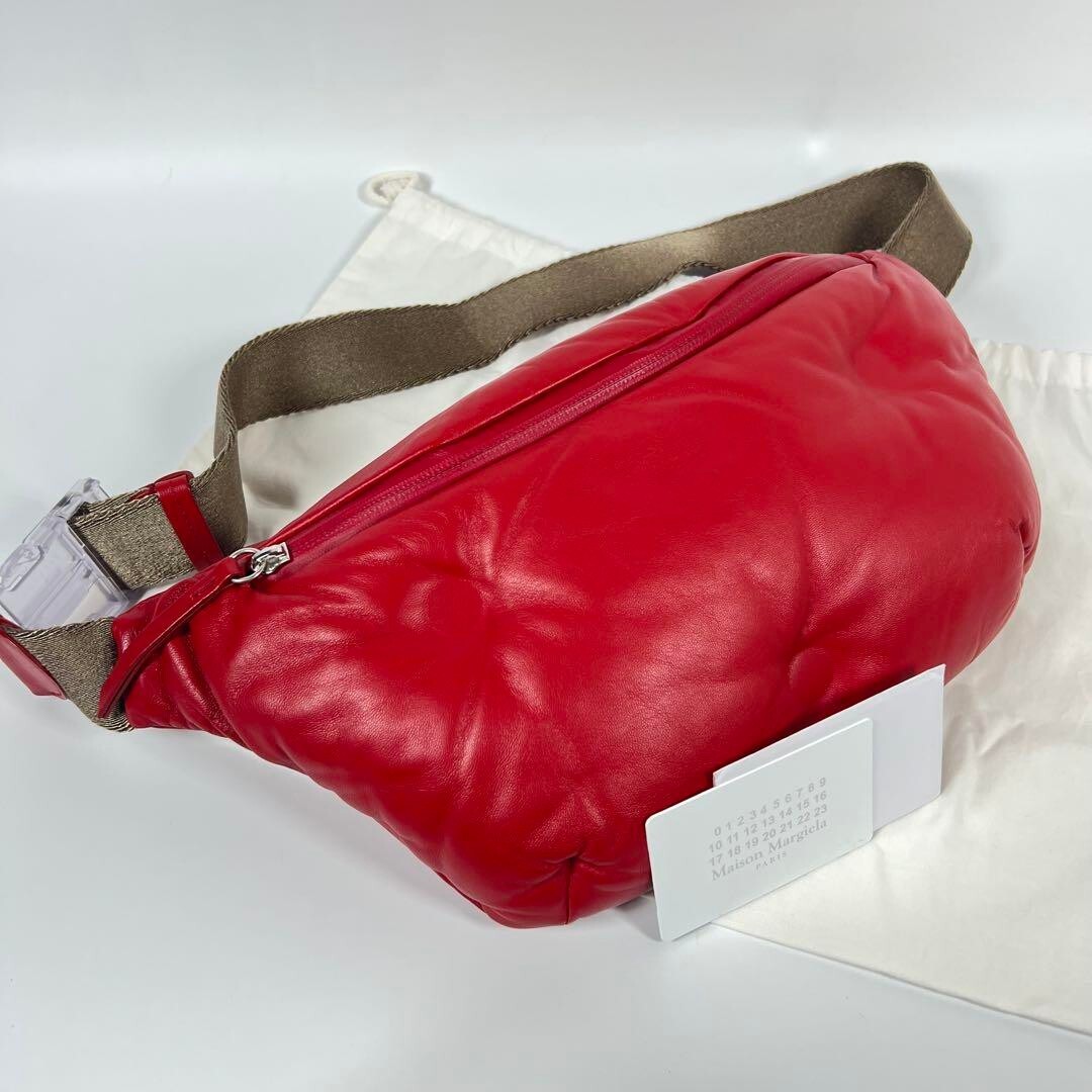ショルダーバッグ Maison Margiela 'Glam Slam' waist bag Maison Margiela Waist Pouch Sling Bag Leather Red Used