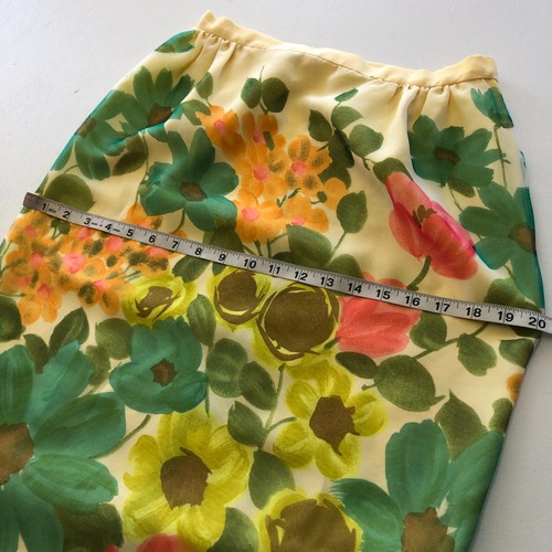 vtg 1960s Floral Chiffon Maxi Skirt 27" Waist Sportivo California for Filene's - Picture 11 of 24