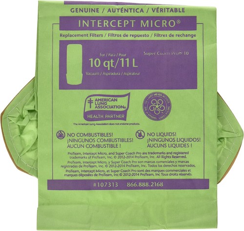 (30) GENUINAS ProTeam 10 QT 107313 Intercept Micro Bolsas Super Coach Pro, GoFit 10 - Imagen 2 de 6