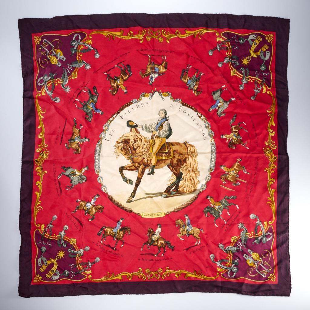 Hermes Les Figures D'equitation Colonial Style Horse Red
