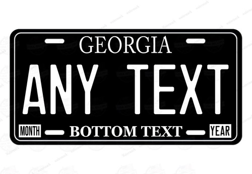 Blk/White Any Text Customized License Plate Metal Tag Auto Car Bike ATV Bicycle - Picture 10 of 44