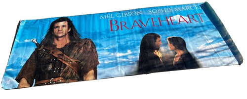1995 Braveheart Vinyl Movie Banner Mel Gibson 10ft x 47" Mancave poster Scotland
