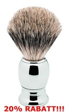 Shaving Brush Glossy Heavy Nickel Plated Badger Hair Large M Erbe Solingen