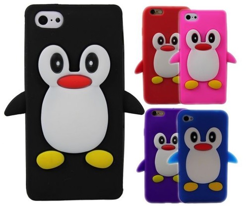 Cute Penguin Silicone Soft Phone Case Cover FOR IPHONE 5/5S/5G UK FAST FREE POST - Picture 2 of 2