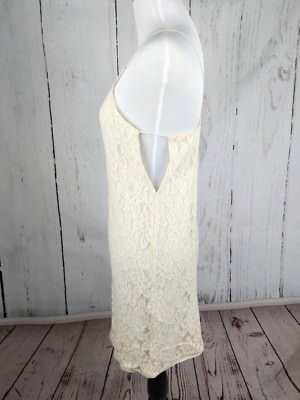 Pins & Needles Lace Dress L Ivory Spaghetti Straps Slip Cut Out  Anthropologie | eBay