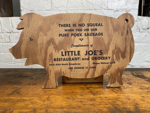 C1945 Publicidad Cerdo Salchicha de Cerdo Little Joe's, Restaurante-Comestibles, LOS ÁNGELES - Imagen 7 de 7