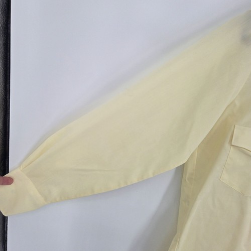 Karman mens 15 33 yellow pearl snap long sleeve floral embroidered shirt XL tail - Picture 2 of 10