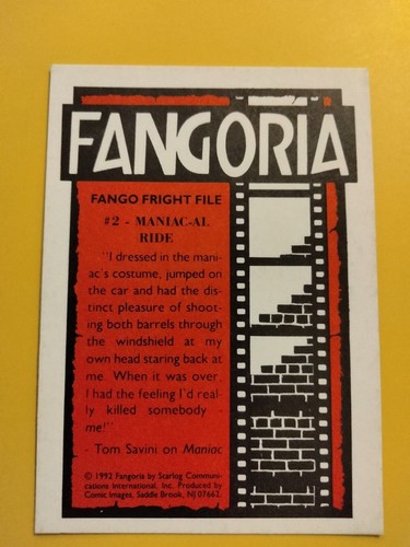 1992 FANGORIA horror magazine cards Splatter (you pick) Pack Fresh FREE SHIPPING - Picture 153 of 155