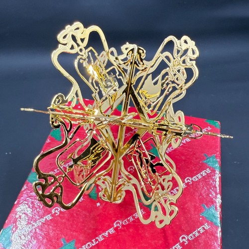 Vintage Reed and Barton 12 days of Christmas Gold Snowflake 3" Ornament - Picture 1 of 13