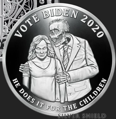 1 oz silver proof Vote Biden 2020 .999 Pure COA BOX SSG Silver Shield