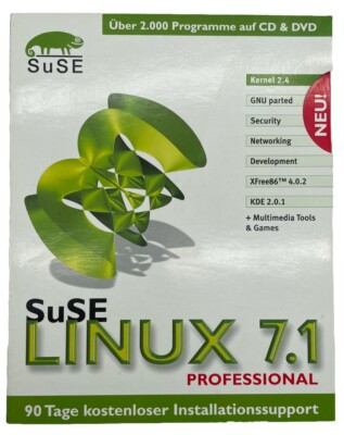 SuSE Linux 7.1 Professional Komplettpaket 7 CD`s - Deutsch / NEU&OVP