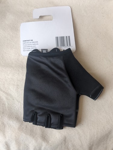 (QQ) Halfords Essentials Cycling Mitts, Size XL, Black, New - Picture 2 of 3