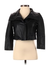 Jennifer Haley Women Black Leather Jacket Xxs
