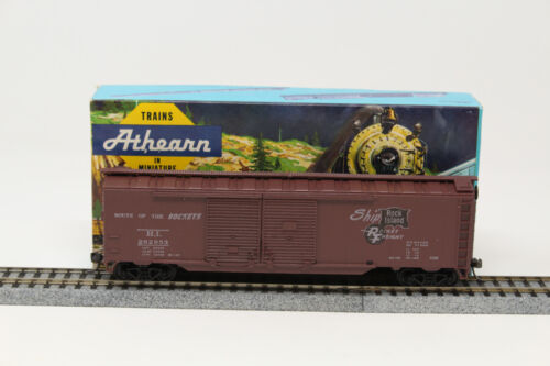 HO Athearn Blue Box 5037 50' Auto Box Car Rock Island RI 262953 Brown RTR