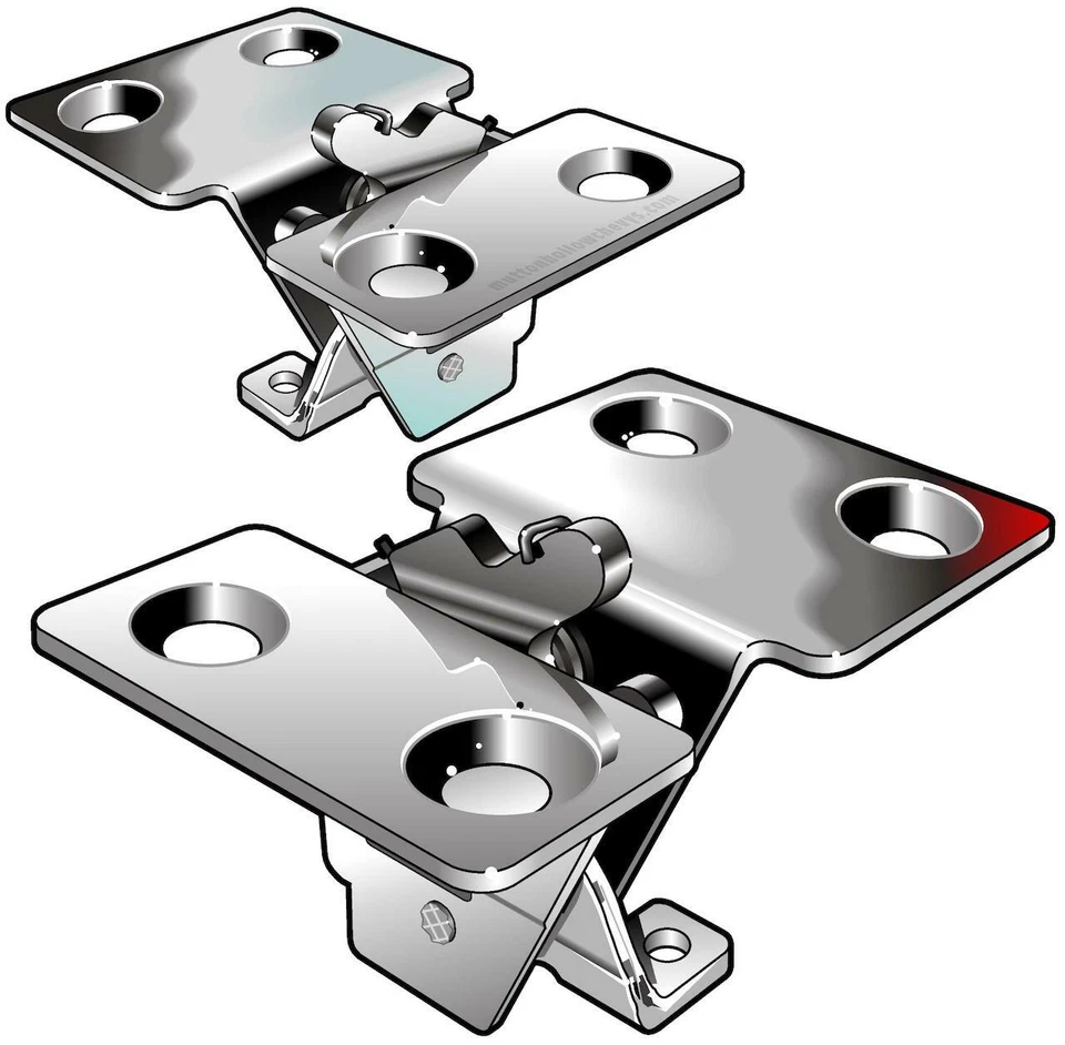 55 56 57 Chevy Wagon & Nomad par de travas de tampa de caçamba novo 1955 1956 1957 Chevrolet - Imagem 4 de 4