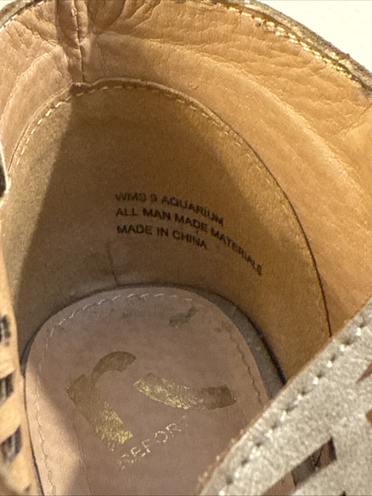 Report Aquarium Open Toe Boot Block Heel Tan/Brow… - image 11