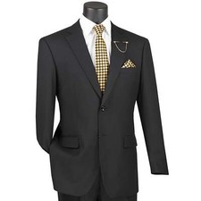 BIG  TALL Men's Black 2-Button Suit w/ Adjustable Waistband, Reg-Fit NWT