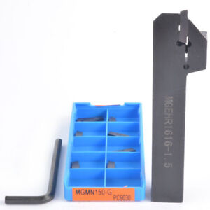 MGEHR1616-1.5+10pcs MGMN150-G PC9030 CNC External slot Groov turning tool holder