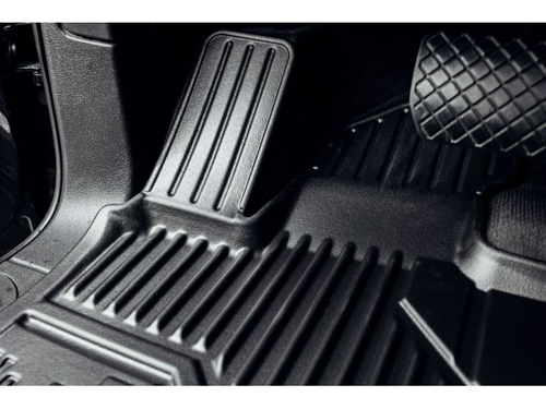 NEW LHD BLACK RUBBER FLOOR MATS LINERS ALL WEATHER FOR CITROEN C5 AIRCROSS 2017- - Picture 3 of 6