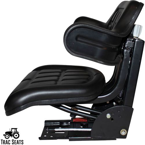 Black Tractor Suspension Seat Fits Hesston 2000 3000 4000 5000 6000 7000 - Imagen 3 de 10