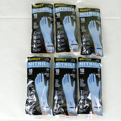 Hardy Nitrile Gloves mil thickness Size Large Lot of 60