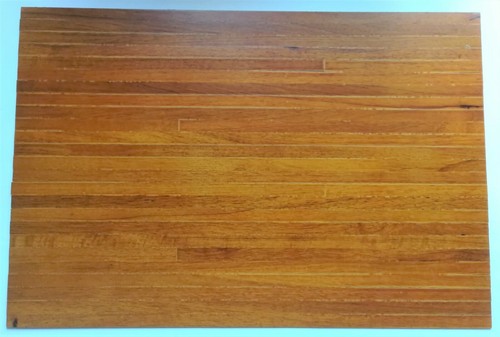 Maison de poupée miniature chêne rouge parquet bois véritable larges planches finition brillante 18" x 12 - Photo 1 sur 4