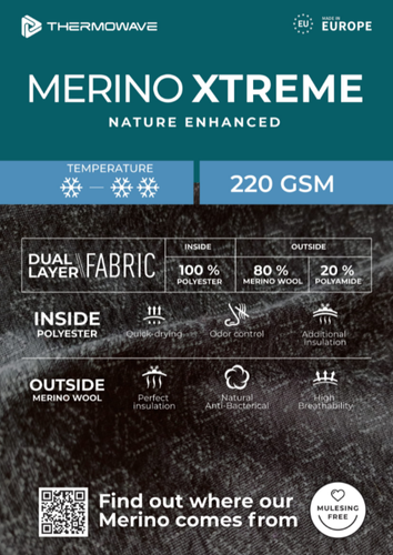 Merinowolle Thermowave XTREME DOPPELSCHICHT Damen-SHIRT Basisschicht XTRMW1 - Bild 10 von 11