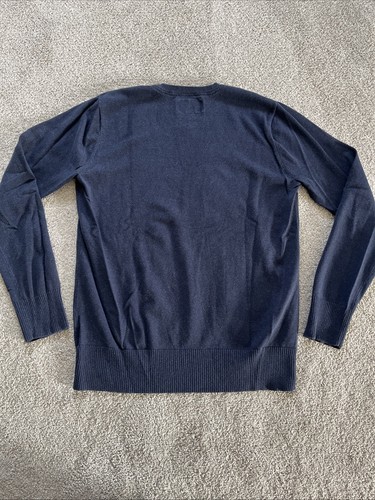 Hurley Pullover Mens Large Sweater V-Neck Long Sleeve Knit Blue Casual EUC - Bild 13 von 17