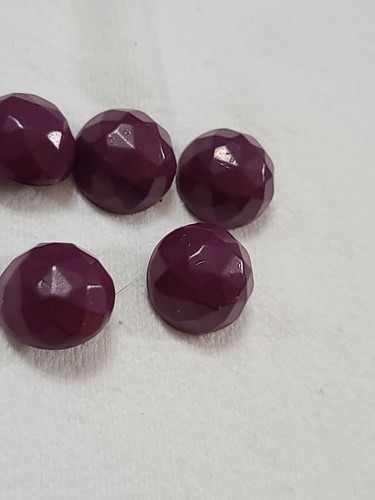 Knöpfe (5) 3/4" Pflaume Lila Diamantschliff Kuppel Schaft Rückseite Kunststoff Nähen Basteln - Bild 2 von 5