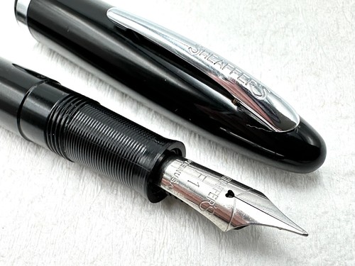 NICE VINTAGE NOS? c1960 SHEAFFER CADET BLACK TOUCHDOWN FOUNTAIN PEN CHALKED FINE - 第 11/15 張圖片