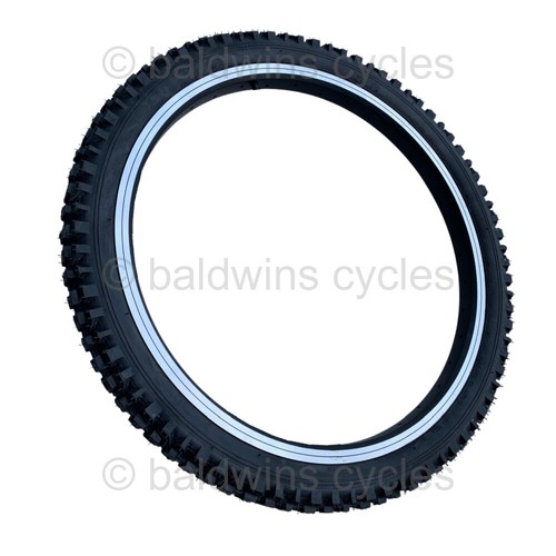 Baldys 18" Kids Mountain Bike TYRE & TUBE Off Road BMX Knobby Tread 18 x 2.125 - Picture 2 of 11