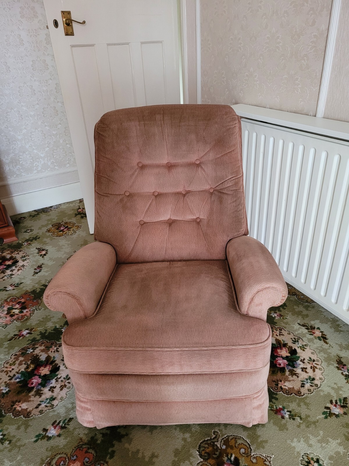 Parker Knoll Recliner Chair Reclining Armchair In Pink Upholstery eBay