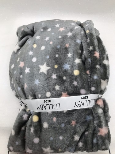 Lullaby Kids Star Baby Blanket Security Lovey Plush Luxury Gray Velvet Girls NEW - Picture 12 of 12