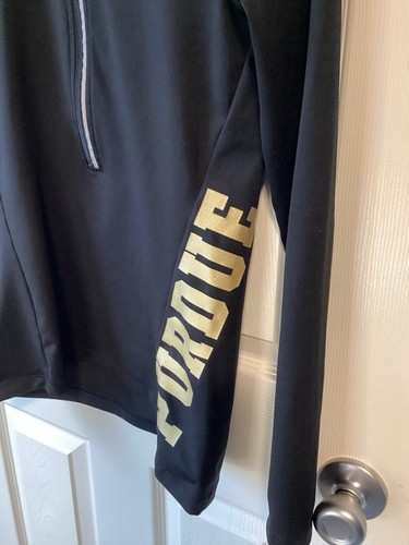 Purdue black and gold quarter zip jacket by Victoria’s Secret Pink-size xs - Picture 3 of 5