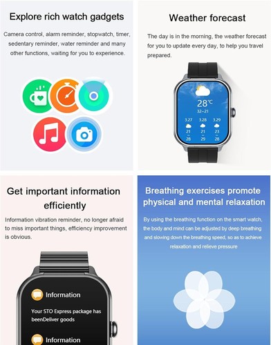 2 in 1 Smart Watch With TWS Earbuds Bluetooth Wireless Headset For iOS Android - Picture 17 of 26