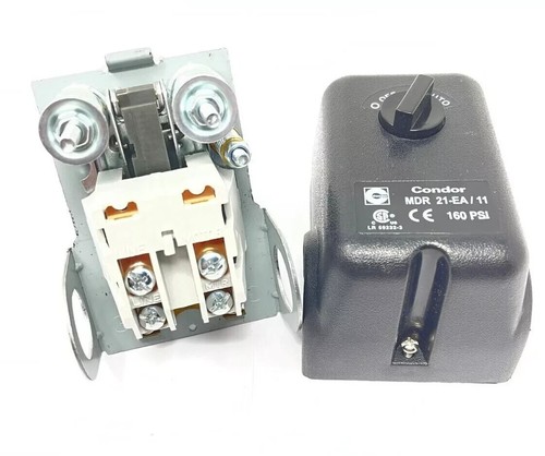 MDR1-EA/11 CONDOR PRESSURE SWITCH W/ UNLOADER & ON-OFF LEVER 4 PORT NEW - Picture 4 of 5