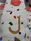 NWT Opalhouse Set Of 2 Monogram "J" Hand Towels 15" x 25" Gold Letter