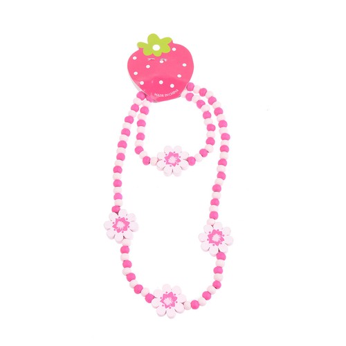 1Set Girl's Wooden Flower Heart Animals Beads Necklace&Bracelet Kid Jewelry Set - Picture 16 of 33