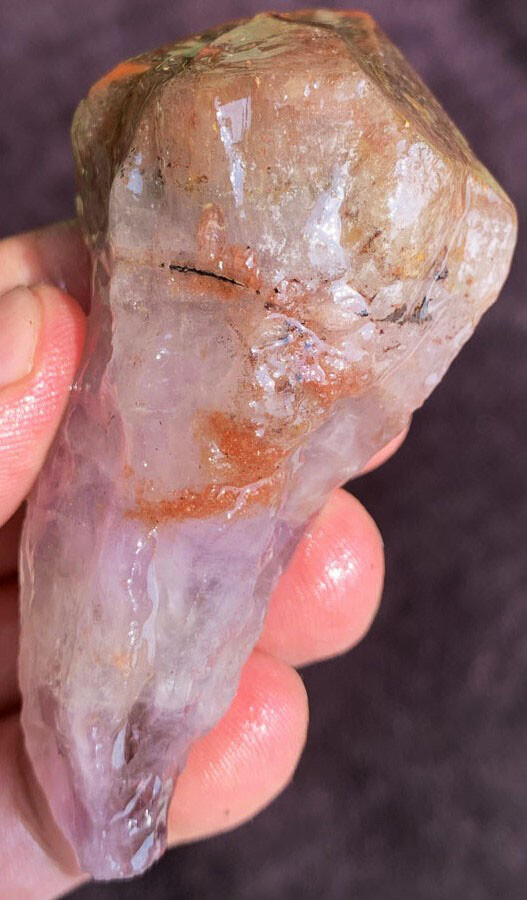 Lot De 6 Pierres Brutes Auralite-23 & Super Seven - 152 Ct Total - Spécimens Du Maroc