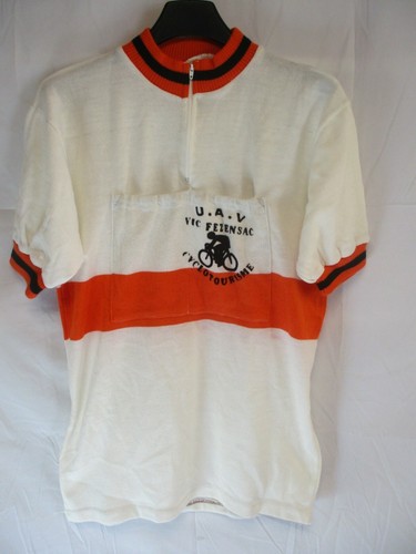Maillot cycliste Cyclo Randonée MURET vintage rouge poches