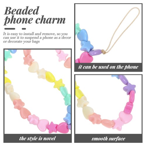 2 Pieces Mobile Phone Straps Colorful Lanyard Beaded Charm Wrist - Zdjęcie 6 z 12