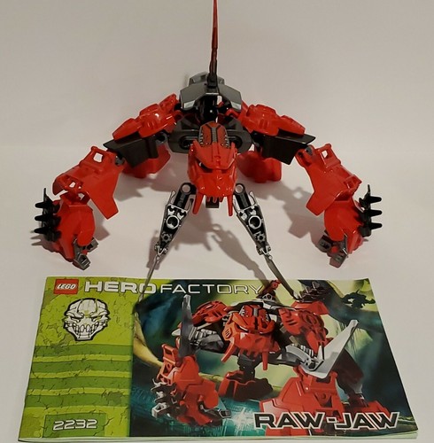 100% Complete & Retired Lego Hero Factory Raw-Jaw (2232) with Instructions  - Picture 1 of 12