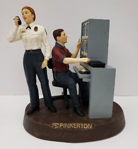 Pinkerton-Security-Statue-Figure-Rare-10Inch-Police-Guard-Computer