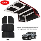 Sound Hardtop Headliner Roof Insulation Kit for Jeep Wrangler JK 2007-10 4-Door