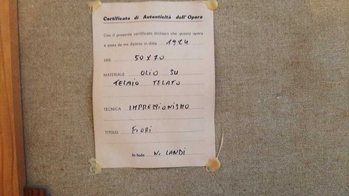 Quadro con certificato d'autenticità firmato N.Landi - Foto 2 di 8
