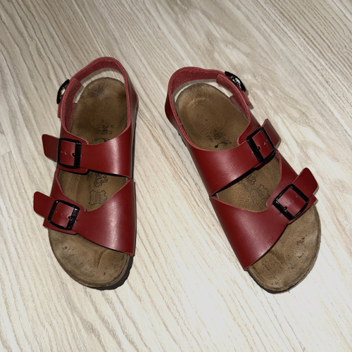 Birkenstock Birko-Flor Burgundy verstellbare Riemchen Sandalen Gr. EUR 37 / US7 - Bild 2 von 9