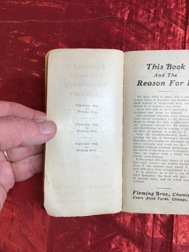 1909 Fleming's Vest-Pocket Veterinary Adviser - Picture 3 of 7