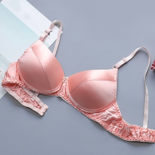 Mujeres Sujetador de satén de seda sin costuras Lencería Bralette ultrafino Ropa interior inalámbrica EE. UU. - Imagen 11 de 21